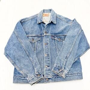 Levi's Vintage Denim Jean Jacket Medium Wash USA WPL 423 100% Cotton Size L